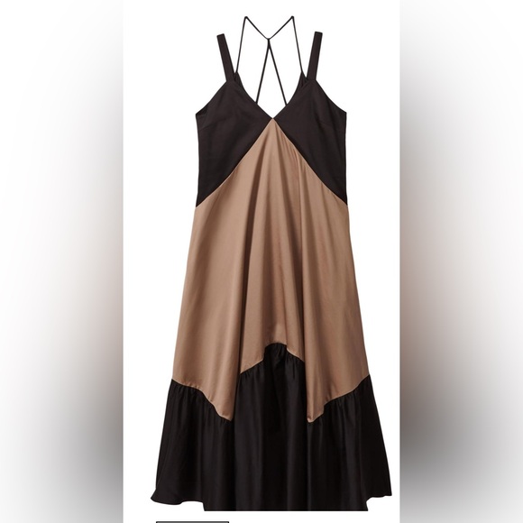 REISS Natalia Colorblock Cotton Maxi Dress size 14 - Picture 2 of 12